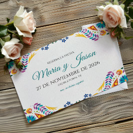 Reserva La Fecha Nuestra Boda Flowers Botanical Spanish Wedding