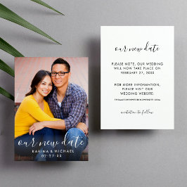 Reserva La Fecha Nuestra nueva fecha manuscrita Boda de guiones