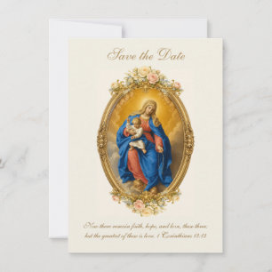 Reserva La Fecha Nuestra Señora de Pompei floral católico