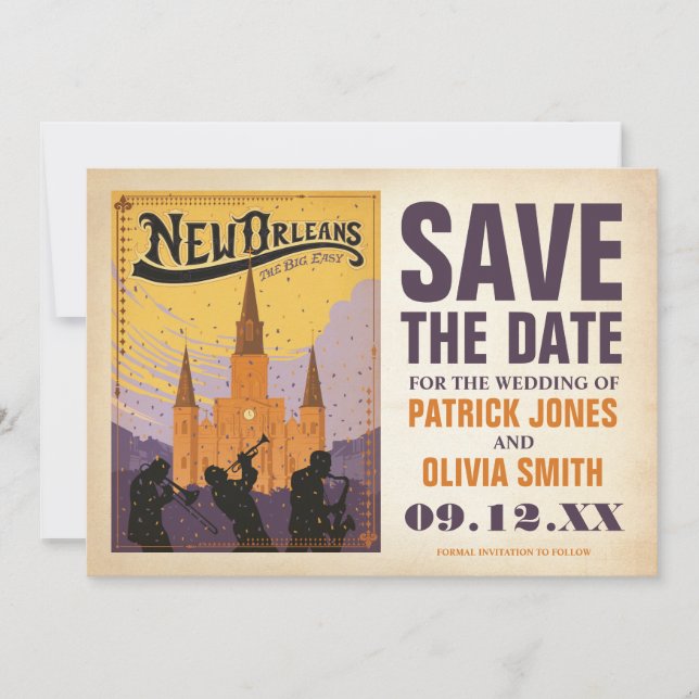 Reserva la fecha | Nueva Orleans, LA (Anverso)