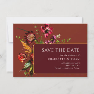 Reserva La Fecha Nuevo código QR de flores de jardín de boda