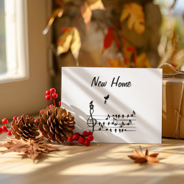 Reserva La Fecha Nuevo hogar, pájaro de canciones cargando la llave