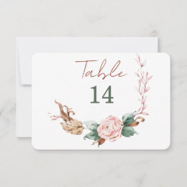 Reserva La Fecha Números de Mesa de Otoño Romántico
