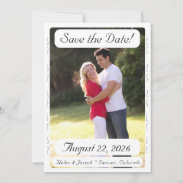 Reserva La Fecha Nuptial Grace Wedding Flat Save The Date Card