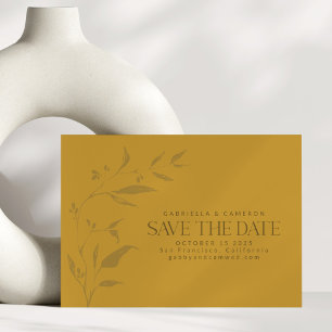 Reserva La Fecha Obra de arte botánica minimalista Boda del Boho am