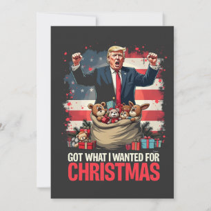 Reserva La Fecha Obtuve lo que quería para Navidad Trump Santa