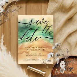 Reserva La Fecha Ocean Beach Personalizado Sol Verde de firma