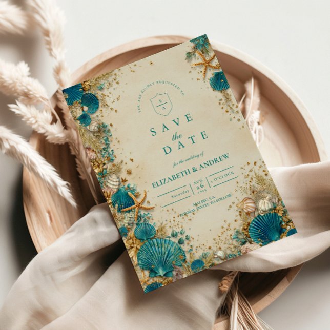 Reserva La Fecha Ocean Inspired Seashell Wedding (Subido por el creador)