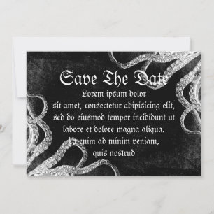 Reserva La Fecha Octopus vintage oscuro