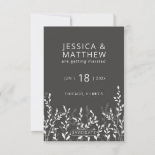 Reserva La Fecha Oliva Negra ・ Boda rustico de flores silvestres