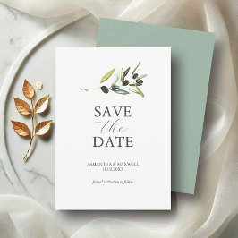 Reserva La Fecha Olive Theme Non Photo Wedding Save The Date
