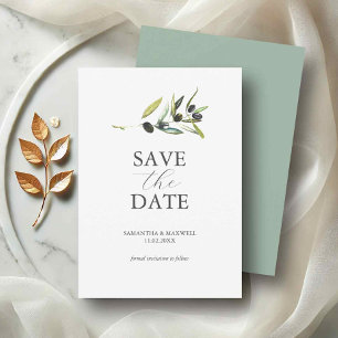 Reserva La Fecha Olive Theme Non Photo Wedding Save The Date
