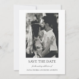 Reserva La Fecha Olivia Elegant Christian Monogram Photo Boda
