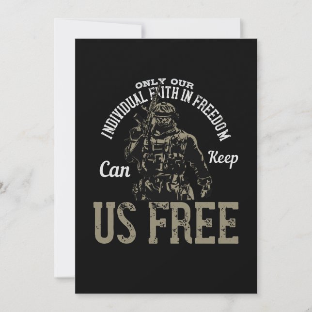 Reserva La Fecha Only Our Individual Faith In Freedom (Anverso)