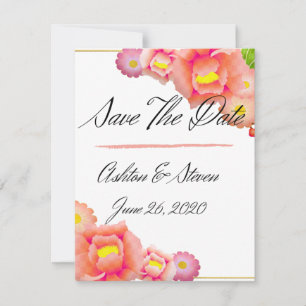 Reserva La Fecha Orange & Peach Wedding