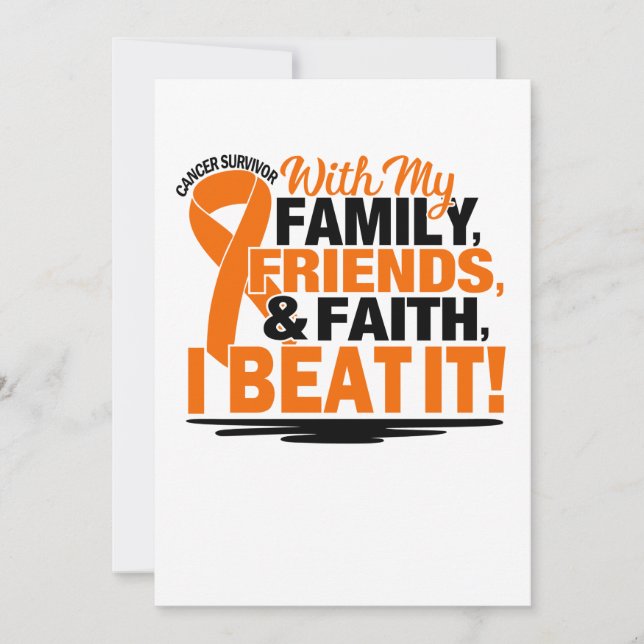 Reserva La Fecha Orange Ribbon Cancer Survivor Friends Family (Anverso)