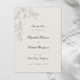 Reserva La Fecha Orchid Elevated Ecru Formal Traditional Wedding