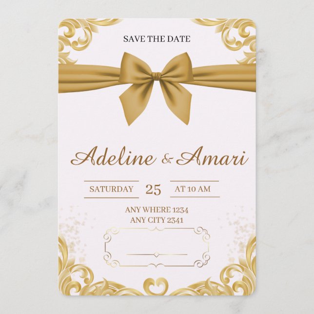 Reserva La Fecha Organic Modern Save the Date Card (Anverso)