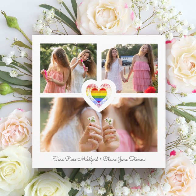 Reserva La Fecha Orgullo Arcoiris Boda lesbiana gay 3 fotos (Subido por el creador)