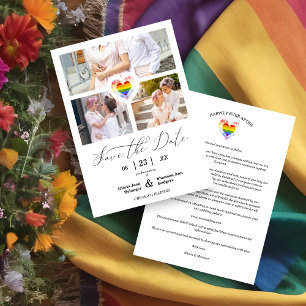 Reserva La Fecha Orgullo Covid 19 Corazón Arcoíris Lesbiana Gay 3 F