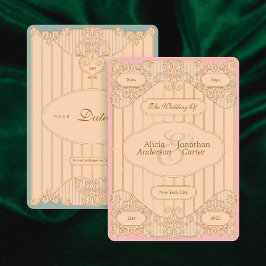 Reserva La Fecha Ornate Art Nouveau Wedding Save The Date