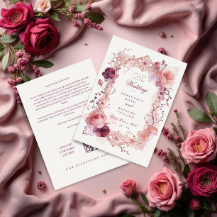 Reserva La Fecha Ornate Sophisticated Filigree Floral Frame Wedding