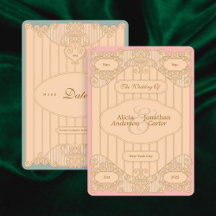 Ornato Save the Date de Boda Art Nouveau