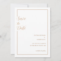 Oro Mínimo Elegante Boda Musulmana Save The Date