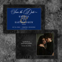 Oscuro Gothic Black Floral Satin Damask Blue Photo