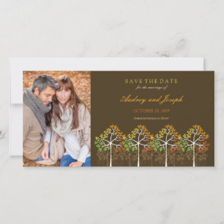 Reserva La Fecha Otoño Árboles Caídos Boda De Woodland Save The Dat