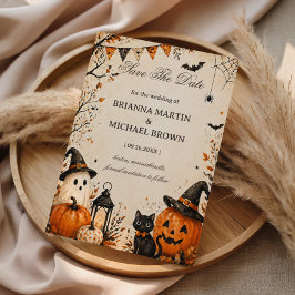 Reserva La Fecha Otoño espeluznante adorable