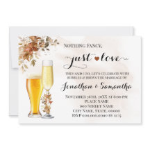 Otoño Nada Fancy Just Love Elopement Invite