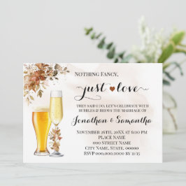 Reserva La Fecha Otoño Nada Fancy Just Love Elopement Invite