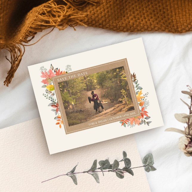 Reserva La Fecha Otoño otoño deja Boda de follaje foto (Subido por el creador)