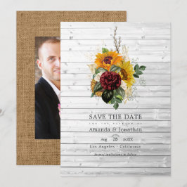 Reserva La Fecha Otoño Rústico - Boda de Floral Campestre en Graner