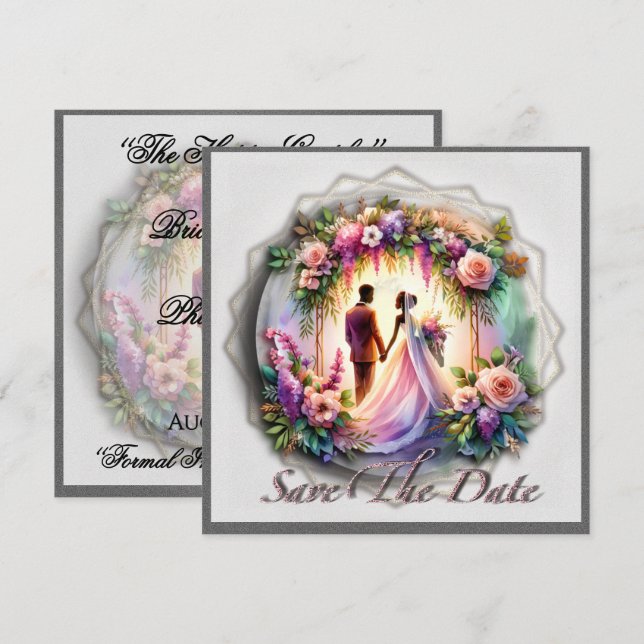 Reserva La Fecha Our Love Reaches The Moon  Save The Date (Anverso / Reverso)