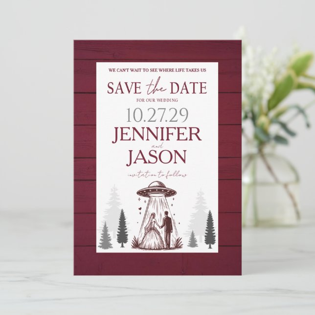 Reserva La Fecha Out of this World (Anverso de pie)