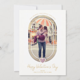 Reserva La Fecha Oval Effect Purple Heart Happy Valentine's Day