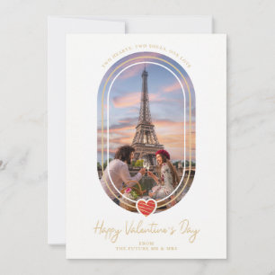 Reserva La Fecha Oval Effect Red Heart Happy Valentine's Day Photo