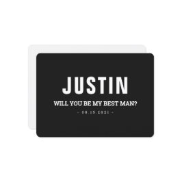 Reserva La Fecha Padrino de Boda Moderno Propuesta Negro y Blanco