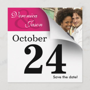 Reserva La Fecha Página Calendario Guardar la foto de fecha