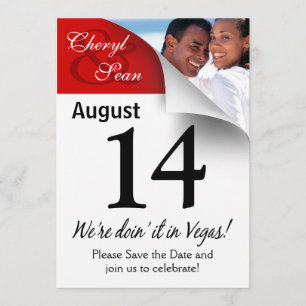 Reserva La Fecha Página Calendario Guardar la foto de Las Vegas