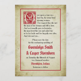 Reserva La Fecha Página de cuento de hadas | Antiguo aviso de fecha