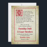 Reserva La Fecha Página de cuento de hadas | Vintage salvar la fech<br><div class="desc">Esta hermosa tarjeta de guardar la fecha está diseñada como una página de un cuento de hadas,  impresa en papel desgastado con bordes manchados. Una tarjeta única para la pareja poco convencional que ama la fantasía.</div>