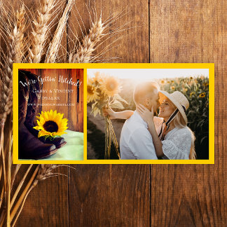 Reserva La Fecha País Girasol Boda del Barn Occidental
