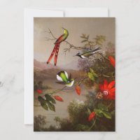 Paisaje tropical con 10 Hummingbirds Heade