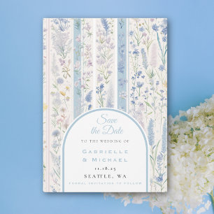 Reserva La Fecha Pájaro de porcelana de Delft Chinoiserie Blanco Az