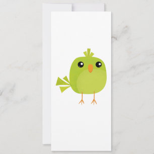 Reserva La Fecha Pájaro Verde Dibujos Animados