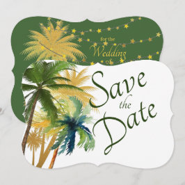 Reserva La Fecha Palm Tree Beach Wedding Save The Date