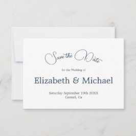 Reserva La Fecha Palm Tree Blue White Wedding Guardar la fecha